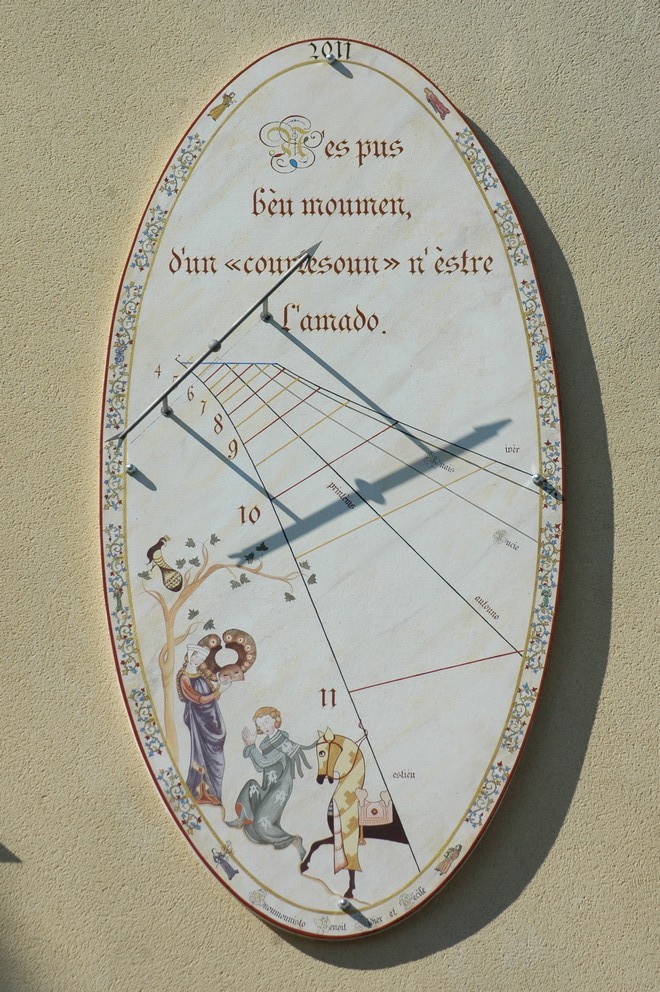 Cadran solaire création Benoit Courthézon Vaucluse